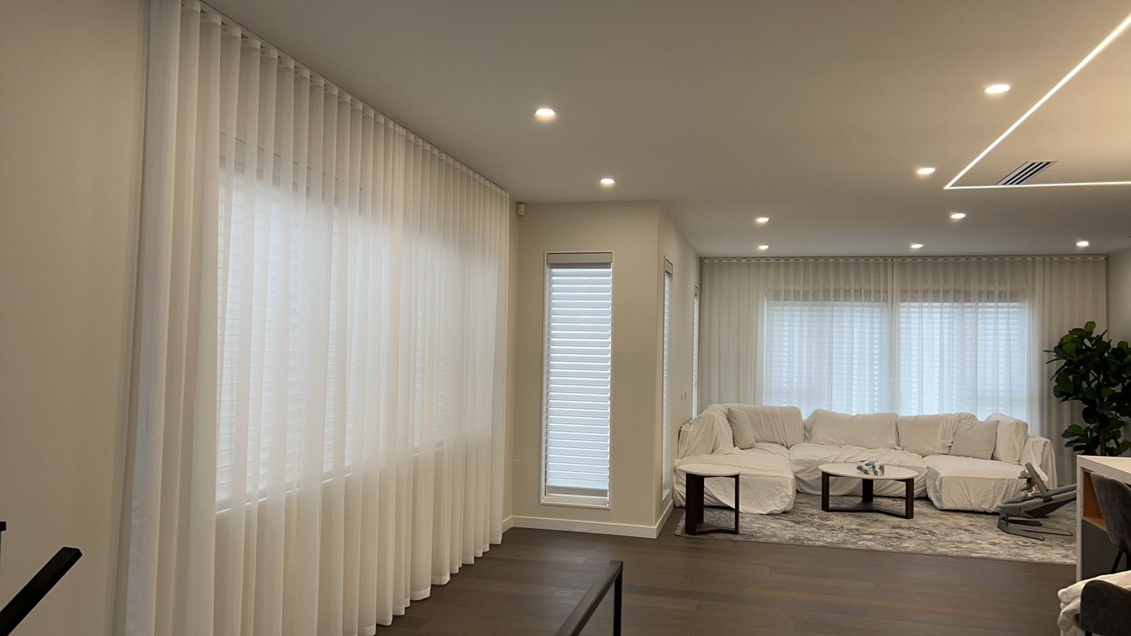Sheer curtains installation