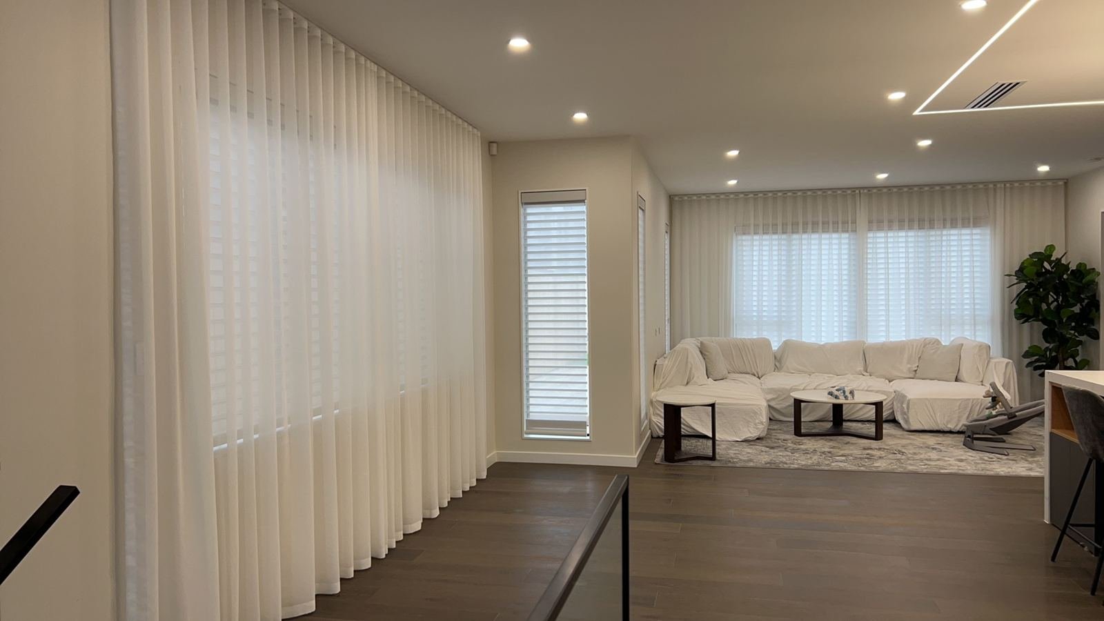 Sheer curtains installation